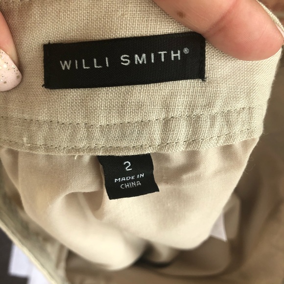 { WILLI SMITH } Light Tan Khaki Linen Skirt - Picture 7 of 7